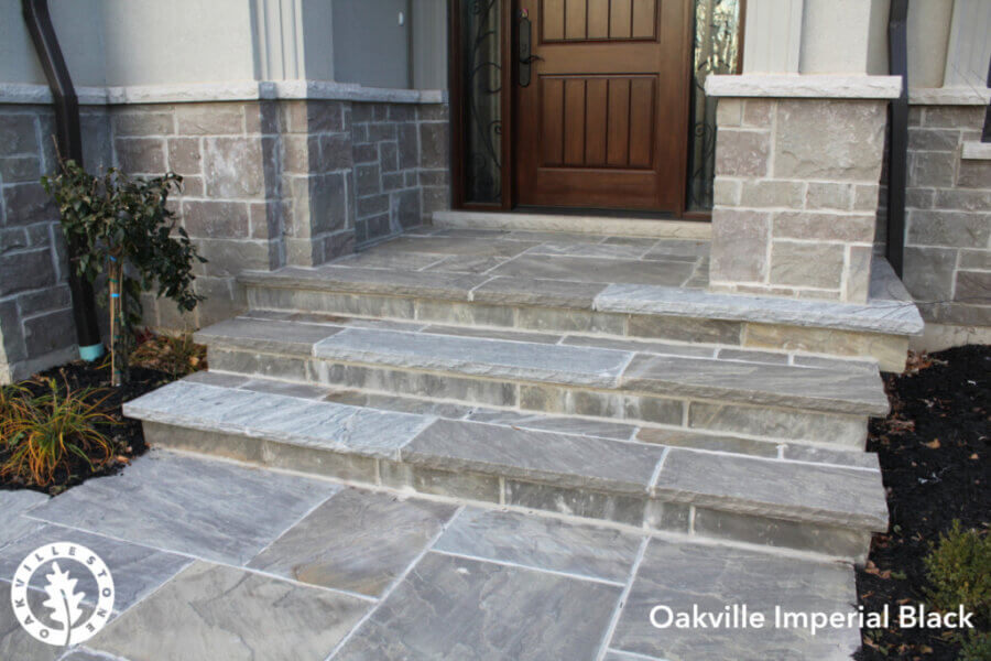Imperial Black Limestone Treads State Material Mason Supply