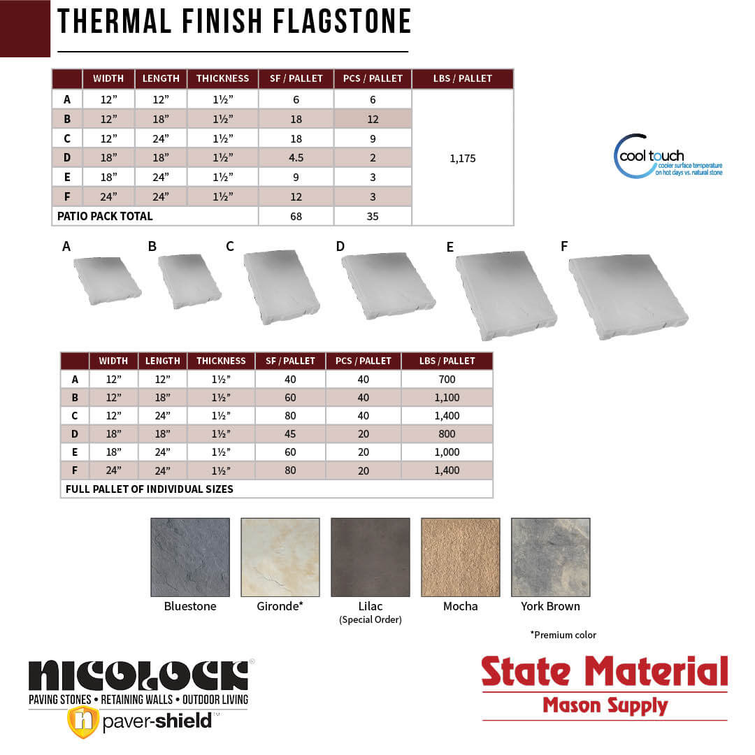 Nicolock Thermal Finish Flagstone Paving Stones Long Island